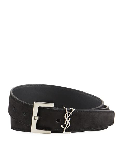 mens ysl belt horizontal|ysl suede belt.